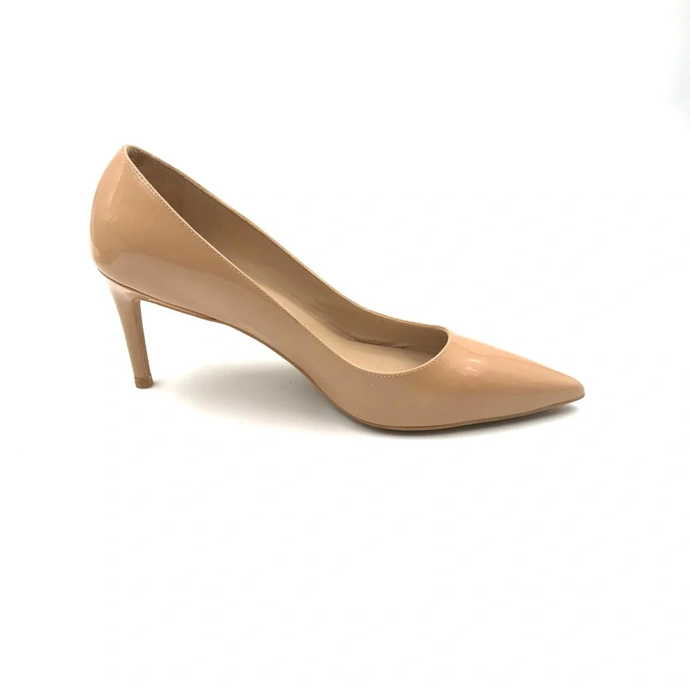 Stuart Weitzman Linsi 75 Pump Adobe Patent Leather Size 8.5 - Picture 6 of 10